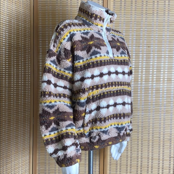 Offline By Aerie Quarter Zip Fleece Pullover Antique Rose Size Small - Picture 4 of 6